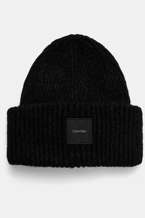 Calvin Klein Czapka wełniana kolor z grubej dzianiny wełniana K50K512357