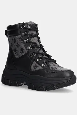 Guess Workery BLIZA damskie kolor na płaskim obcasie FLFBLI FAL12