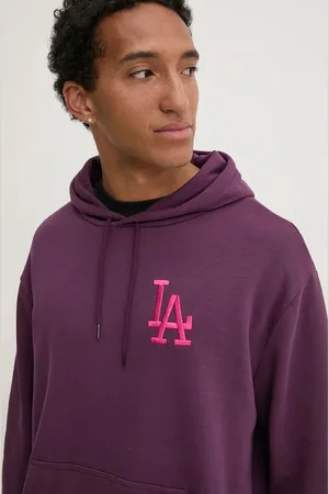 New Era Bluza LOS ANGELES DODGERS męska kolor z kapturem z aplikacją 60564750