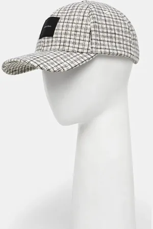 Calvin Klein Czapka z daszkiem wełniana kolor wzorzysta K50K512366