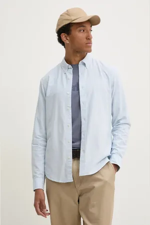Timberland Koszula bawełniana męska kolor slim z kołnierzykiem button-down TB0A6GPNB021