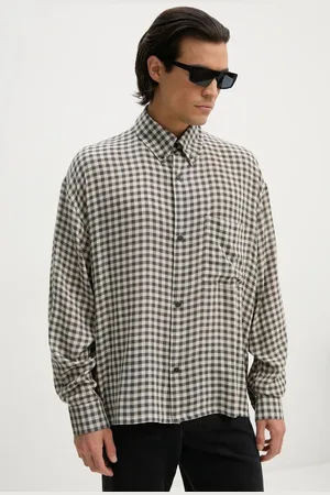 Won Hundred Koszula z domieszką wełny kolor relaxed z kołnierzykiem button-down 3296-14261