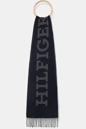 Tommy Hilfiger Szalik wełniany kolor wzorzysty AM0AM12838