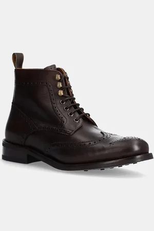 Hackett Buty skórzane JAME BROGUEBOOT męskie kolor HMS21425