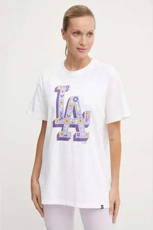 47 Brand T-shirt bawełniany MLB Los Angeles Dodgers damski kolor BB012TMYIHQ620791WW