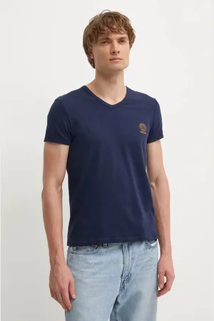 VERSACE T-shirt męski kolor z nadrukiem AUU01004 1A10011