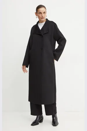 HUGO BOSS Płaszcz z domieszką wełny kolor przejściowy oversize 50524463