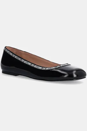 Moschino Baleriny skórzane kolor JA11051G0LII0000