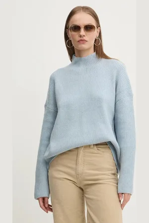 Abercrombie & Fitch Sweter z domieszką wełny damski kolor z półgolfem KI150-4260