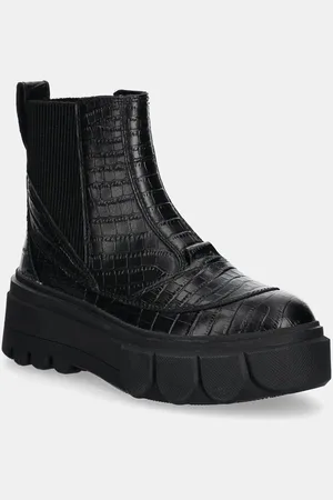 sorel Botki skórzane CARIBOU X BOOT CHELSEA W damskie kolor na platformie 2048441012