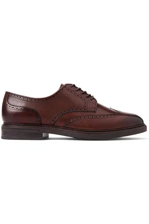 Ralph Lauren Półbuty skórzane Asher Wgtip męskie kolor 803955640003
