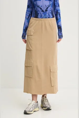 Desigual Spódnica bawełniana PRESTON kolor maxi rozkloszowana 24WWFK02