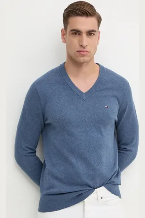 Tommy Hilfiger Sweter z domieszką kaszmiru kolor lekki
