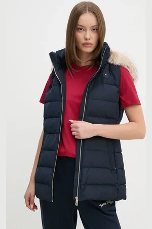 Tommy Hilfiger Bezrękawnik puchowy damski kolor zimowy WW0WW43634