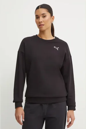 PUMA Bluza bawełniana damska kolor gładka 676803