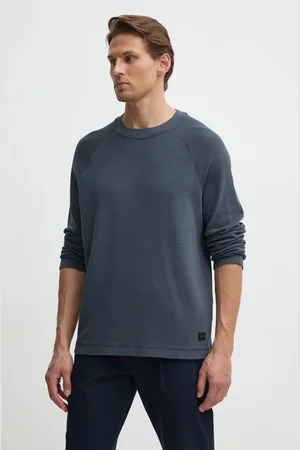 Calvin Klein Longsleeve bawełniany kolor gładki J30J326450