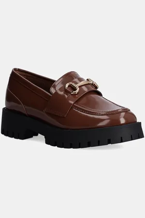 Steve Madden Mokasyny skórzane Lando-CN damskie kolor na platformie SM11002936
