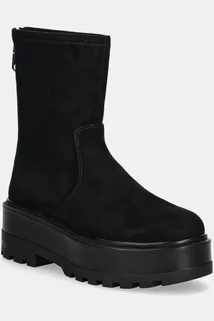 Calvin Klein Botki FLATFORM ZIP MG SS damskie kolor na platformie YW0YW01602