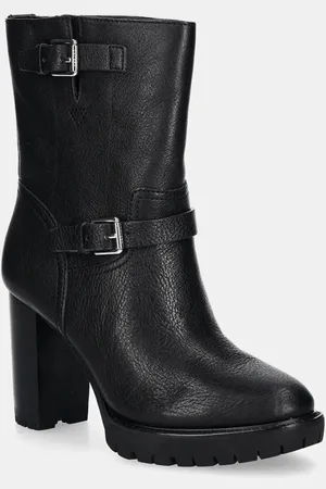 Ralph Lauren Botki skórzane Lyvia damskie kolor na słupku 802937819001