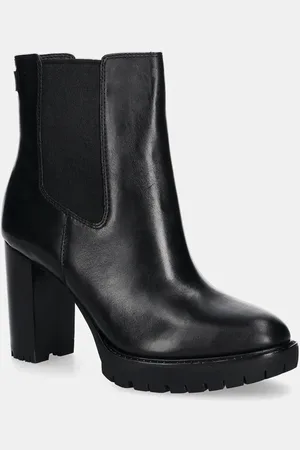 Ralph Lauren Sztyblety skórzane Layne damskie kolor na słupku 802937818001