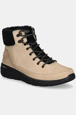 Skechers śniegowce zamszowe GLACIAL ULTRA WOOD kolor 16677