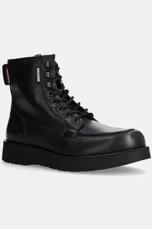 Tommy Hilfiger Buty skórzane TH AMERICAN PREM CHECK LTH BOOT męskie kolor FM0FM05194
