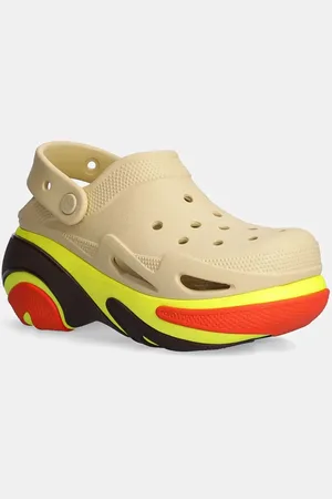 Crocs Klapki Bubble Crush Clog damskie kolor na platformie 210061