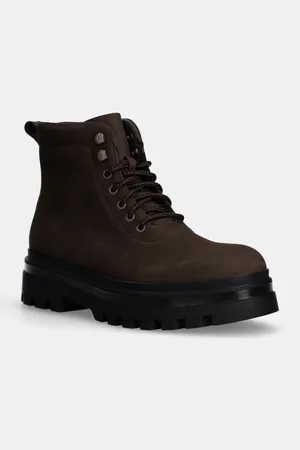 Calvin Klein Buty nubukowe LUGGED LACEUP BOOT OXF HIKING NB kolor YM0YM01076