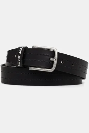 Pepe Jeans Pasek skórzany ELMER BELT męski kolor PM021029
