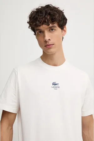 Lacoste T-shirt bawełniany męski kolor z nadrukiem TH2739
