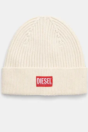 Diesel Czapka wełniana kolor z cienkiej dzianiny wełniana