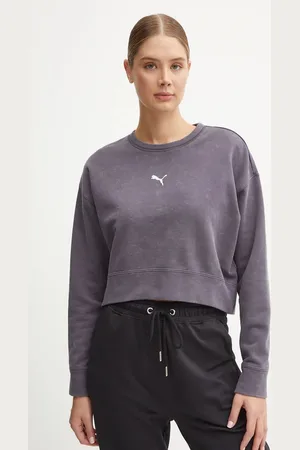 PUMA Bluza bawełniana damska kolor gładka 626799