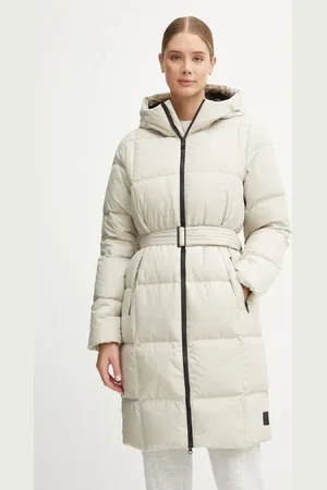Jack Wolfskin Kurtka puchowa damska kolor szary zimowa