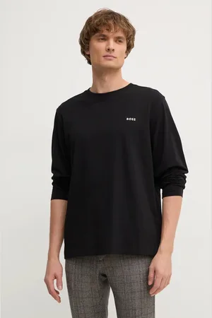 HUGO BOSS Longsleeve bawełniany kolor gładki 50528213