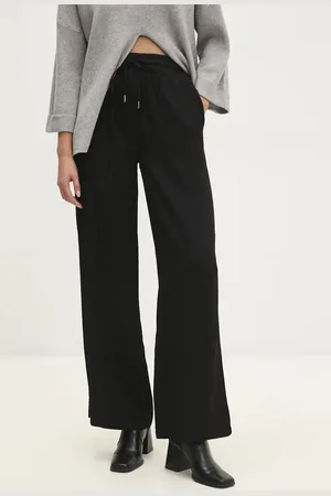 ANSWEAR Lab spodnie damskie kolor proste high waist