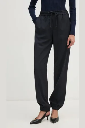Lacoste Spodnie z wełną kolor high waist HF1564