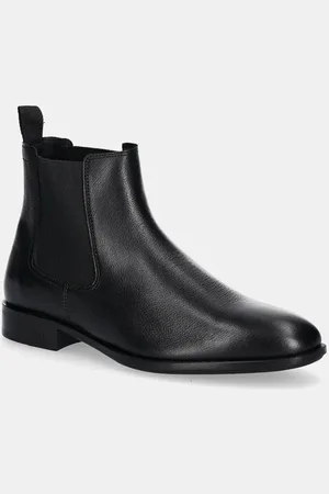HUGO BOSS Sztyblety skórzane Colby męskie kolor 50529105