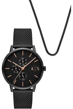 Armani Exchange Zegarek i naszyjniki kolor AX7162SET