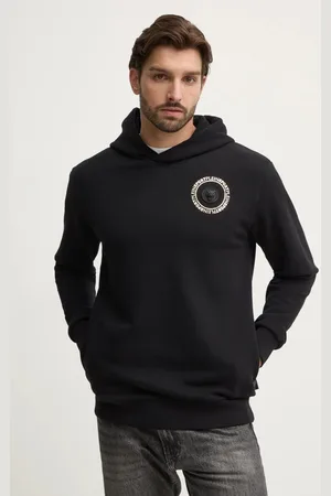 Philipp Plein Bluza męska kolor z kapturem z aplikacją AADC MJB3557 STE001N