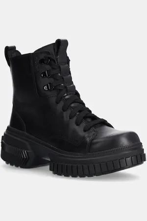 sorel Workery skórzane ONA AVE BOOT LACE WP damskie kolor na płaskim obcasie 2102151010