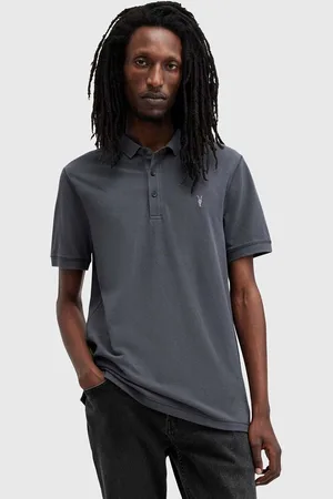 AllSaints Polo bawełniane REFORM kolor gładki M075PB