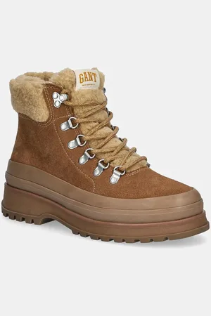 GANT Workery zamszowe Wintly damskie kolor na platformie ocieplone 29543794 G447