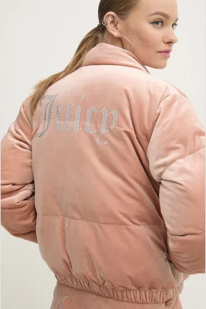 Juicy Couture Kurtka welurowa MARGO PUFFER kolor zimowa JCOIJ224556