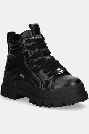 Buffalo Workery Aspha Nc Mid damskie kolor na platformie 1622499-BLK