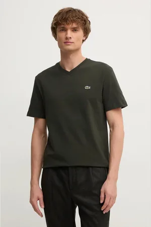 Lacoste T-shirt bawełniany męski kolor gładki TH5077