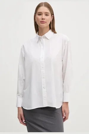 Pepe Jeans Koszula bawełniana RITA damska kolor relaxed z kołnierzykiem klasycznym PL304929