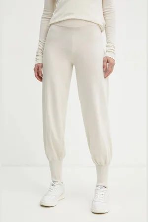 Max Mara Spodnie dresowe wełniane kolor gładkie 2425336023600
