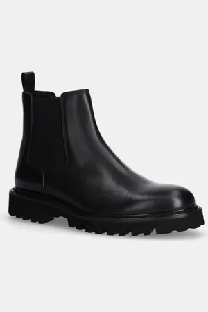 HUGO BOSS Sztyblety skórzane Julyo męskie kolor 50529269