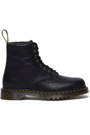Dr. Martens Workery skórzane 1460 WL kolor na płaskim obcasie ocieplone DM31873001
