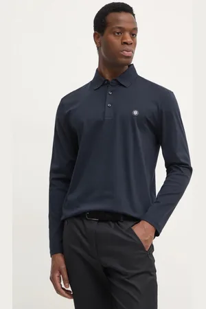 HUGO BOSS Longsleeve bawełniany kolor melanżowy 50523917